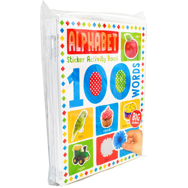 My First 100 Words Home Learning Sticker Activity 10 Books Set (Alphabet, My Busy Day, Nature, Ocean, All About Me, Early Learning, First Words, Farm, Things That Go & Animal)