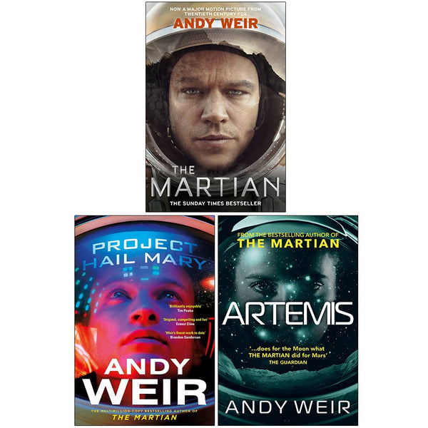 Andy Weir Collection 3 Books Set (The Martian, Artemis &amp;amp; Project Hail Mary)