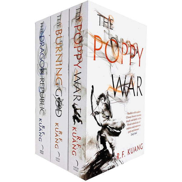 Poppy War Series 3 Books Collection Set By R.F. Kuang (The Poppy War, The Dragon Republic, The Burning God)