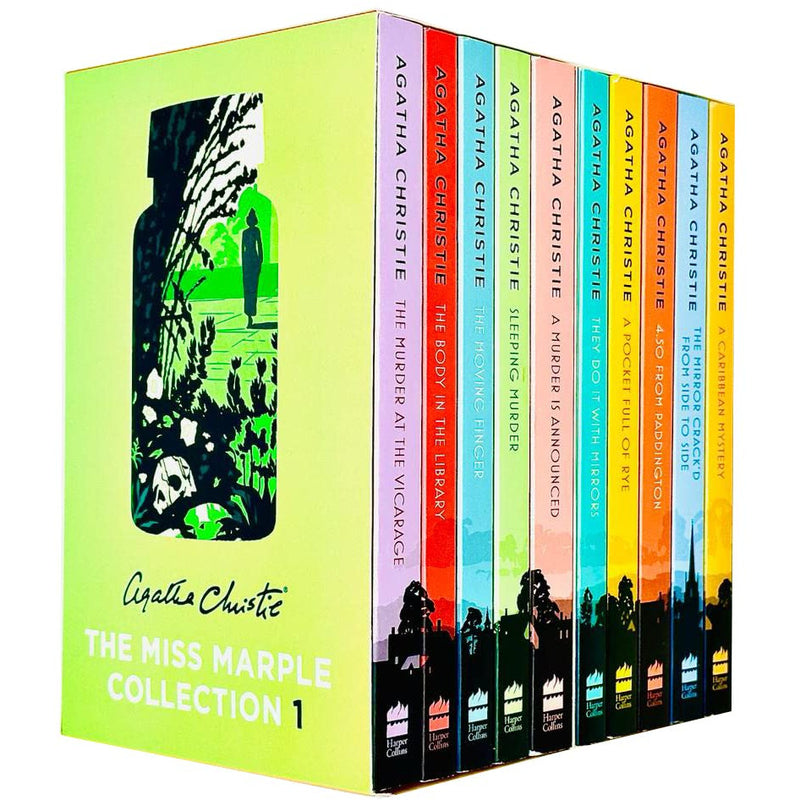 ["4.50 from Paddington", "9789124227869", "A Caribbean Mystery", "a murder is announced", "A Pocket Full of Rye", "Agatha Christie", "agatha christie book collection", "agatha christie book set", "agatha christie books", "agatha christie books in order", "agatha christie box set", "agatha christie collection", "agatha christie miss marple", "agatha christie miss marple book set", "agatha christie missing", "agatha christie mysteries series books", "agatha christie mystery series books in order", "agatha christie novels", "agatha christie novels in order", "agatha christie series", "agatha christie's marple", "british detective stories", "fiction classics", "jane marple", "miss marple 5 books", "miss marple books in order", "miss marple series", "murder books", "murder mystery series", "mystery series books", "sleeping murder", "the body in the library", "The Mirror Crack’d From Side to Side", "the moving finger", "the murder at the vicarage", "They Do It With Mirrors", "women sleuths"]