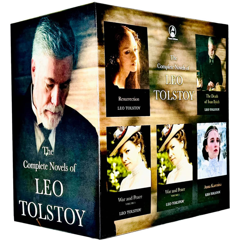 ["9781804451977", "Anna Karenina", "classic authors", "Classic book set", "classic collection", "classic stories", "greatest novelists", "leo tolstoy", "leo tolstoy books", "leo tolstoy classics", "leo tolstoy collection", "leo tolstoy set", "Resurrection", "russian", "russian novels", "The Death of Ivan Ilyich", "war and peace", "War and Peace Volume 1", "War and Peace Volume 2"]