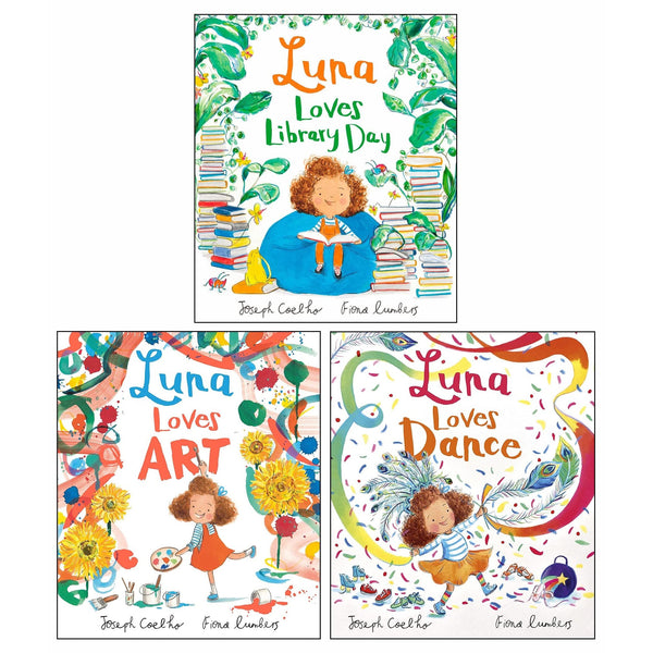 Luna Loves Series 3 Books Collection Set by Joseph Coelho (Luna Loves Library Day, Luna Loves Art & Luna Loves Dance)