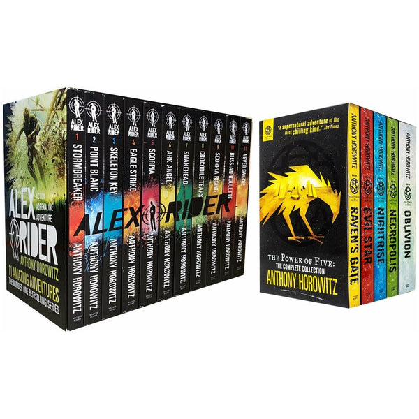 Anthony Horowitz 16 Books Collection Power Of Five And Alex Rider Series Set Pack Anthony Horowitz..