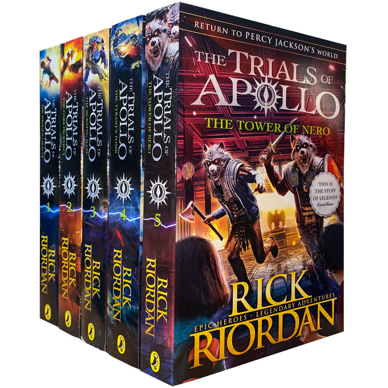["9780678454695", "Apollo", "Childrens Books", "Childrens Collection", "Percy Jackson", "Rick Riordan", "Rick Riordan Book Collection", "Rick Riordan Books", "Rick Riordan The Trials of Apollo Collection", "Rick Riordan The Trials of Apollo Series", "The Burning Maze", "The Dark Prophecy", "The Hidden Oracle", "The Tower of Nero", "The Tyrants Tomb", "The Tyrants Tomb Rick Riordan Book", "Trials of Apollo", "Trials of Apollo Book Collection Set", "Trials of Apollo Series", "Trials of Apollo Series Box Set", "young adults"]