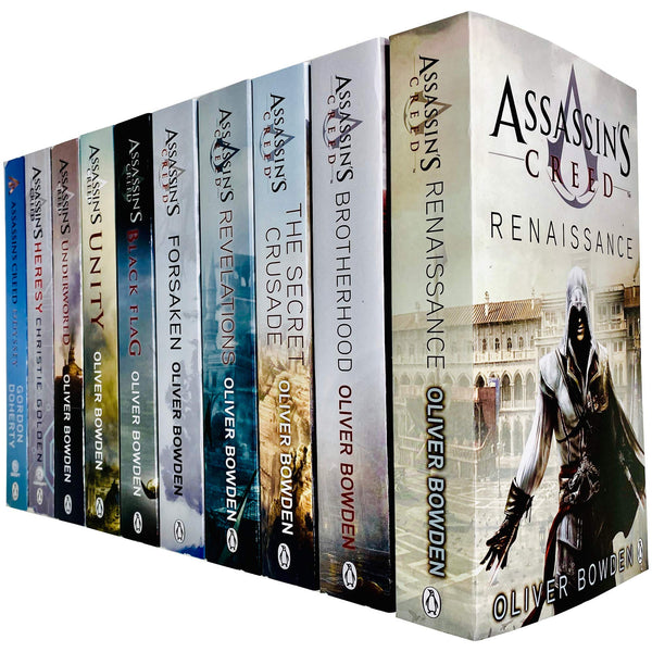 Assassins Creed 10 Books Collection Set By Oliver Bowden Heresy, Odyssey, Underworld