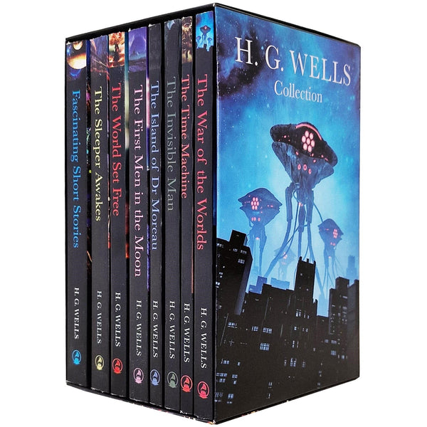 H. G. Wells Collection 8 Books Box Set (The War of the Worlds, Time Machine, Invisible Man, Island of Doctor Moreau, First Men in the Moon, world Set Free, Sleeper Awakes & Fascinating Short Stories)