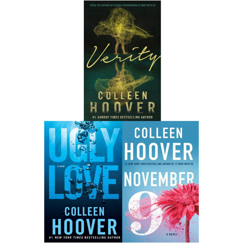 Colleen Hoover Collection 4 Books Set (It Ends With Us, Ugly Love, November  9, Verity)