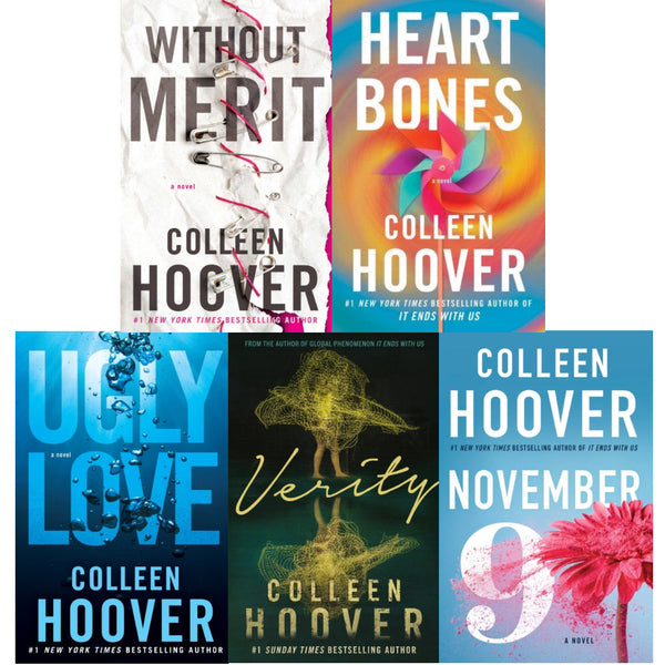 Colleen Hoover Collection 5 Books Set (Heart Bone, Without Merit, Verity, Ugly Love, November 9)