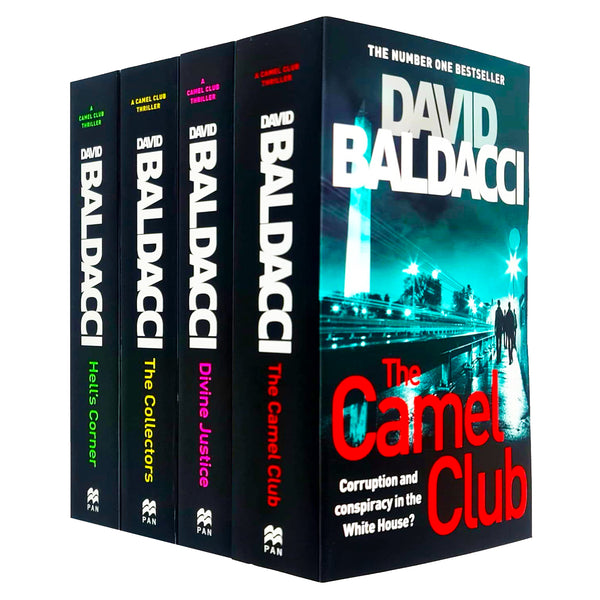 David Baldacci A Camel Club Thriller Collection 4 Books Set (Hell's Corner, Divine justice, The Camel Club, The Collectors)