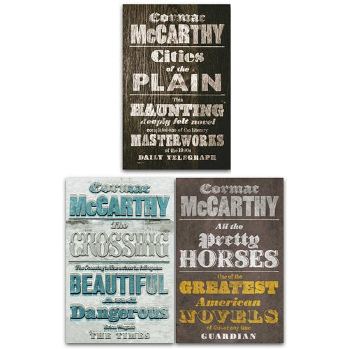 ["9780678453803", "adult fiction", "all the pretty horses", "border trilogy series", "cities of the plain", "contemporary fiction", "cormac mccarthy", "cormac mccarthy book set", "cormac mccarthy books", "cormac mccarthy border trilogy", "cormac mccarthy border trilogy series", "cormac mccarthy collection", "cormac mccarthy series", "fiction books", "historical fiction", "literary fiction", "no country for old men", "the crossing"]