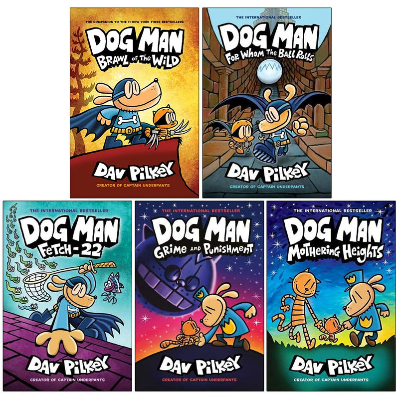 ["9789123983605", "Brawl of the Wild", "Childrens Books (7-11)", "Dav Pilkey", "Dog Man", "Dog Man books set", "Dog Man Collection", "Dog Man Series", "Dog Man World Book Day 2020", "Dog Man: For Whom the Ball Rolls", "Fetch-22", "For Whom the Ball Rolls", "Grime and Punishment", "junior books", "Lord of the Fleas", "Mothering Heights", "young teen"]