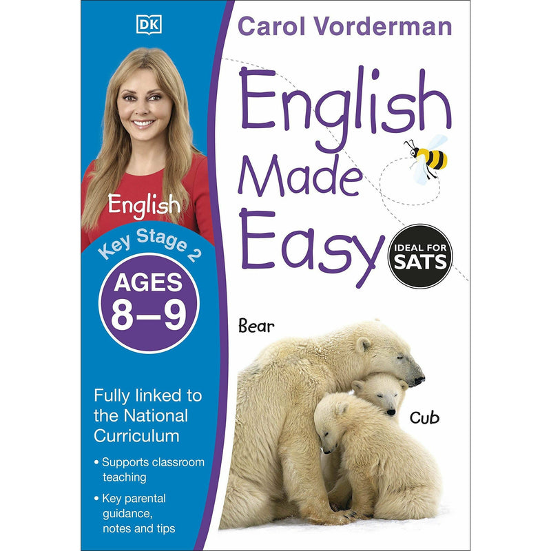 ["9781409344674", "Ages 8-9", "Alphabet", "Book by Carol Vorderman", "Children Book", "Classroom Teaching", "English Alphabet Book", "English Exercise Book", "English Literacy", "English Literature", "English Made Easy", "Exercise Book", "Fundamental Skills", "Key Stage 2", "KS2", "Literacy Education Reference", "Made Easy Workbooks", "National Curriculum", "Notes and Tips", "Parental Guidance", "Preschool", "Reading and Writing", "References Book", "Support Curriculum", "Workbook"]
