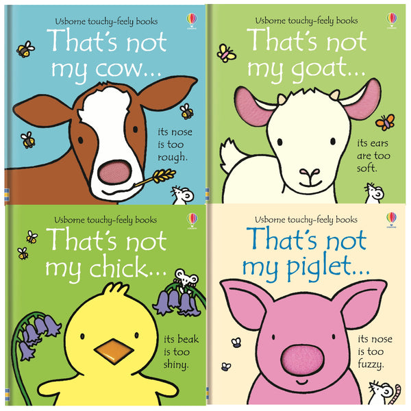 Usborne Thats Not My Farm Animals Collection 4 Books Set 2 (Touchy-Feely Board Books) By Fiona Watt