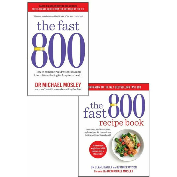 The Fast 800 & The Fast 800 Recipe Book 2 Books Collection Set by Dr Michael Mosley