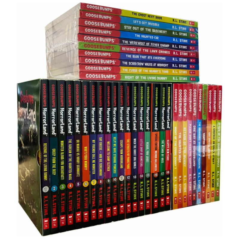 ["9780678456897", "classic goosebumps", "goosebumps books uk", "goosebumps box set", "goosebumps collection", "goosebumps horrorland", "goosebumps horrorland books set", "goosebumps horrorland collection", "goosebumps horrorland collection series 1", "goosebumps horrorland collection series 2", "goosebumps horrorland series", "goosebumps horrorland series set", "goosebumps horrorland set 1", "goosebumps horrorland set 2", "goosebumps series", "goosebumps set", "Lets Get Invisible", "new goosebumps books", "Night of the Living Dummy", "r. l. stine", "Revenge of the Lawn Gnomes", "rl stine goosebumps collection", "Stay out of the Basement", "The Blob That Ate Everyone", "The Curse of the Mummys Tomb", "The Ghost Next Door", "The Haunted Car", "The Scarecrow Walks at Night", "The Werewolf of Fever Swamp"]