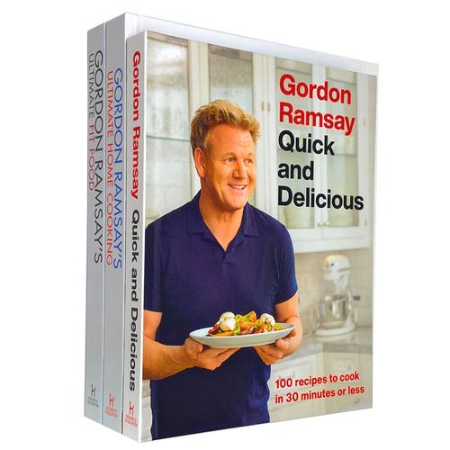 Gordon Ramsay Ultimate Fit Food, Ultimate Home Cooking, Quick &amp; Delicious 3 Books Collection Set