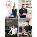 Gordon Ramsay Collection 4 Books Set (Ultimate Home Cooking, Quick &amp;amp; Delicious, Ultimate Cookery Course, Ultimate Fit Food)