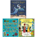 J.K. Rowling Illustrated Edition Collection 3 Books Set Hardback (Fantastic Beasts and Where to Find Them, Quidditch Through the Ages, The Tales of Beedle the Bard)