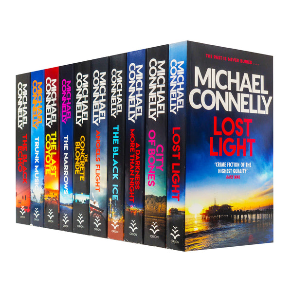 Michael Connelly Collection 10 Books Set (Lost Light, Black Ice, Angels Flight, The Narrows, Trunk Music, Black Echo, Concrete Blonde & City of Bones)