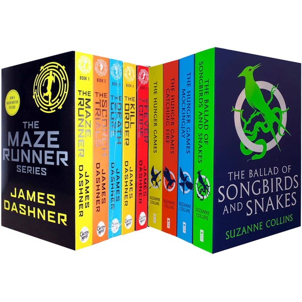 Maze Runner and Hunger Game Collection 9 Books Set - James Dashner, Suzanne Collins