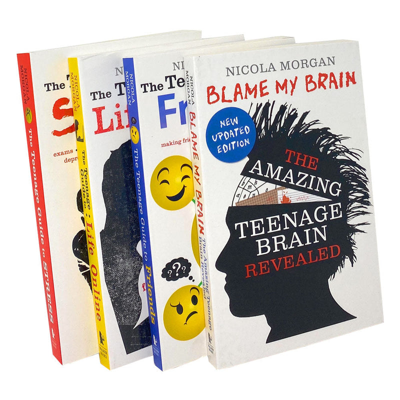 ["9789526533094", "Blame My Brain", "Blame My Brain: the Amazing Teenage Brain Revealed", "Children Books (14-16)", "Guide to Friends", "Guide to Stress", "Health and Fitness", "Nicola Morgan", "Nicola Morgan Book Set", "Nicola Morgan Teenage Guide 3 Books Collection Set", "Stress Books", "Teenage Books", "The Teenage Guide to Friends", "The Teenage Guide to Stress"]