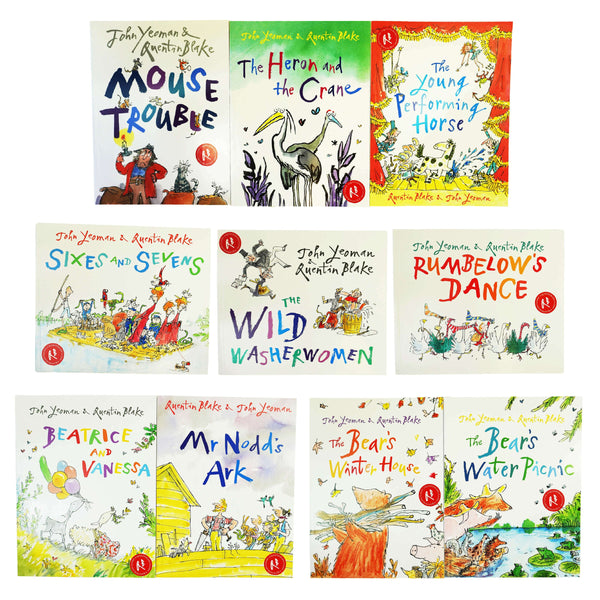 Quentin Blake 10 Picture Books Collection Set 2 The Wild Washerwomen, The Bear's Winter House