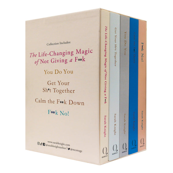 A No F*cks Given Guide Series Books 1 - 5 Collection Box Set by Sarah Knight (The Life-Changing Magic of Not Giving a F*ck, You Do You, Get Your Sh*t Together, Calm the F**k Down &amp;amp; F**K No!)
