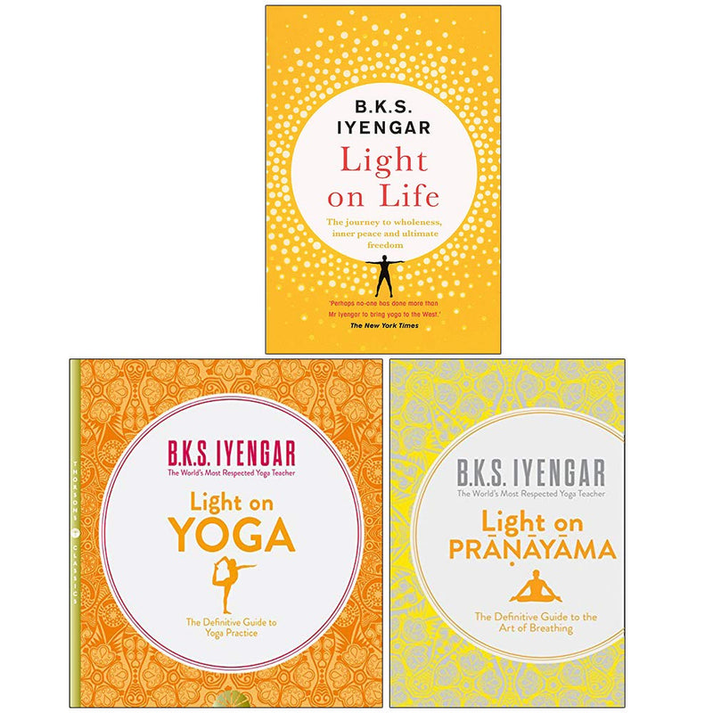B.K.S. Iyengar Collection 3 Books Set (Light on Light Yoga, Light on