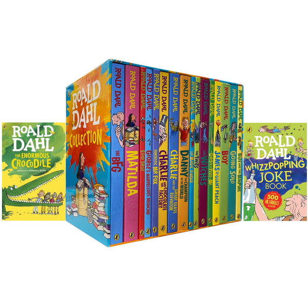 Roald Dahl Collection 18 Books Set (Original Edition) Inc The Enormous Crocodile & Whizzpopping Joke Book