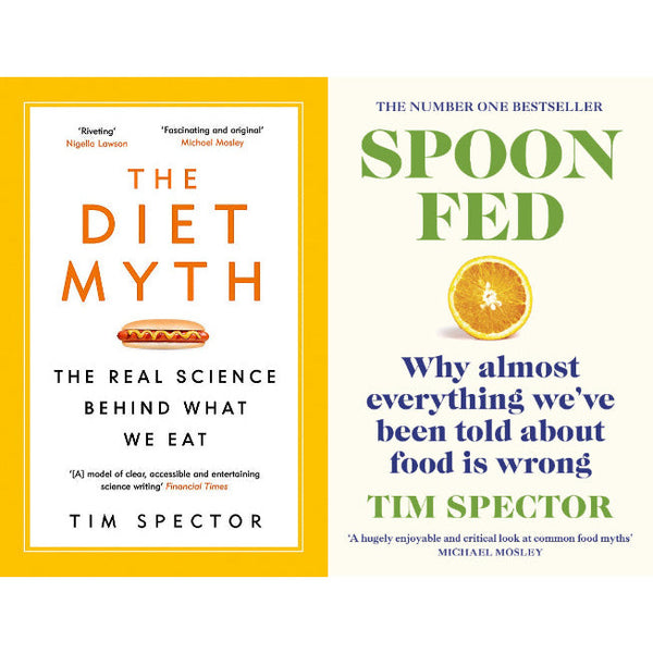 Tim Spector Collection 2 Books Set (Spoon-Fed, The Diet Myth)
