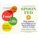 Food For Life and Spoon Fed 2 books Collection Set by Tim Spector