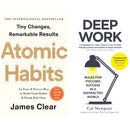 Deep Work Atomic Habits 2 Books Collection Set by James Clear &amp; Cal Newport