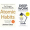 Deep Work Atomic Habits 2 Books Collection Set by James Clear &amp; Cal Newport