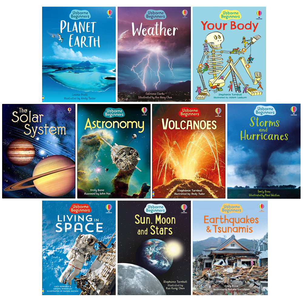 Usborne Beginners Science 10 Book Earthquakes sun moon and stars