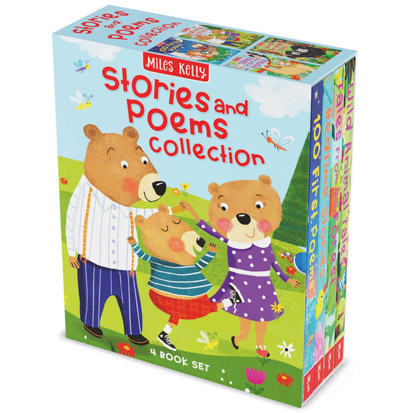 Childrens Stories and Poems Collection 4 Books Slipcase Set (Wild Animal Tales, Tales from the Forest, Bedtime Stories, 100 Poems for Children)