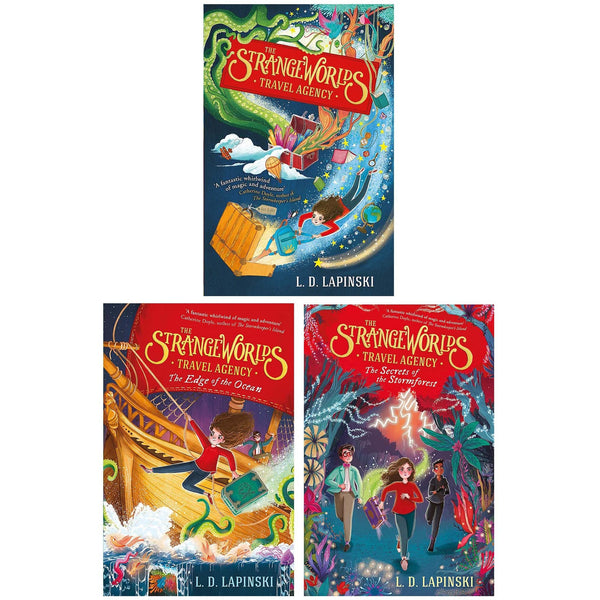 The Strangeworlds Travel Agency Collection 3 Books Set (The Strangeworlds Travel Agency, The Edge of the Ocean & The Secrets of the Stormforest)