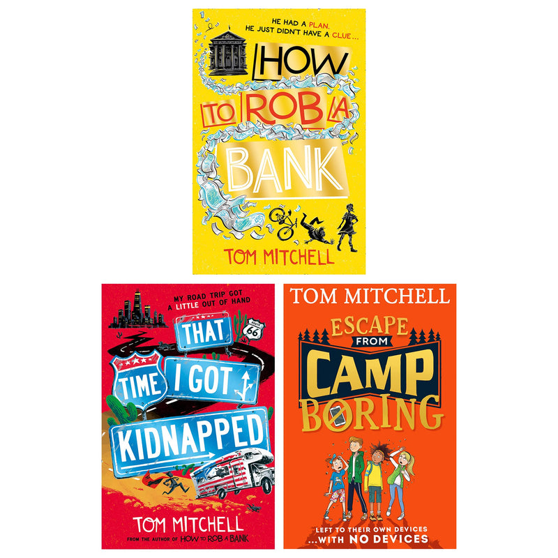 ["912437184X", "9789124371845", "Cars", "Children's Fiction Books", "escape from camp boring", "escape from camp boring by tom mitchell", "how to rob a bank", "how to rob a bank by tom mitchell", "Mysteries & Detective Stories", "stories for children", "that time i got kidnapped", "that time i got kidnapped by tom mitchell", "tom mitchell", "tom mitchell 3 books collection set", "tom mitchell 3 books set", "tom mitchell book collection", "tom mitchell book collection set", "tom mitchell books", "tom mitchell collection", "tom mitchell series", "Trains & Things That Go", "Travel Fiction for Children"]