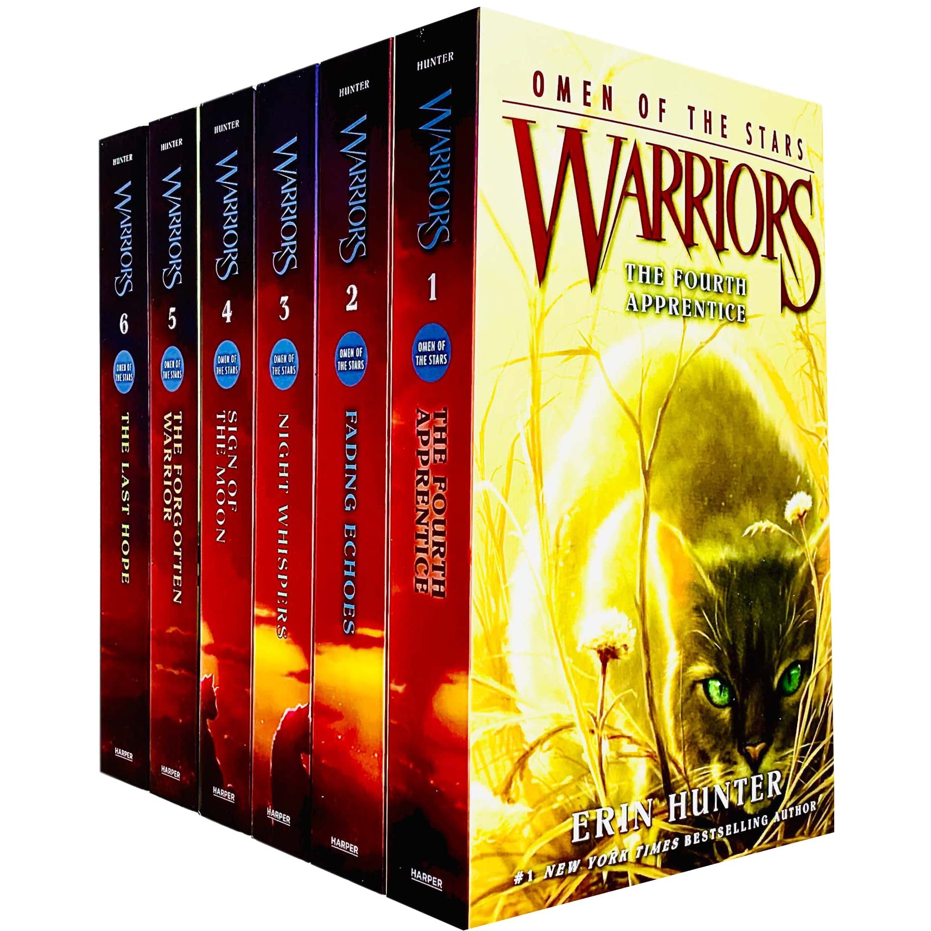 Warrior Cats Series 4 Omen of the Stars - 6 Books Collection Set By Er