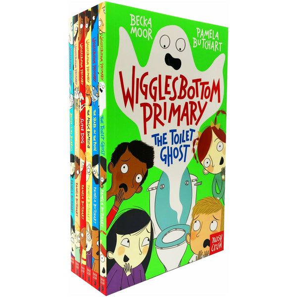 Wigglesbottom Primary Series 6 Books Collection Set The Toilet Ghost, The Shark in the Pool, The Magic Hamster, Super Dog, Classroom Cat and More