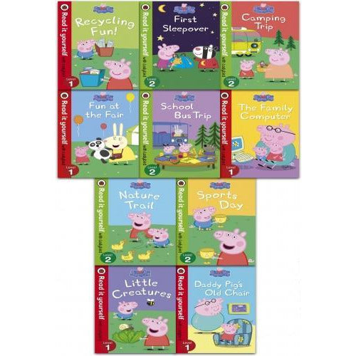 Peppa Pig Read It Yourself With Ladybird Collection 10 Books Set Level 1-2 - books 4 people