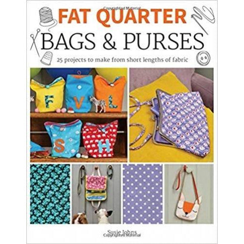 ["9781784944193", "Bags", "cl0-SNG", "Craft Books", "fabric", "Fat Quarter Bags Purses", "Needlework", "Purse", "Susie Johns", "textiles"]