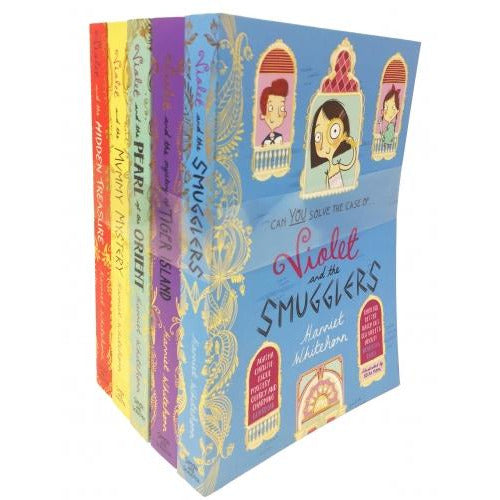 Harriet Whitehorn Violet Series 5 Books Collection Set The Smugglers The Mystery Of Tiger Island T.. - books 4 people