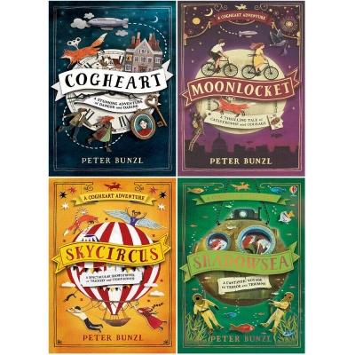 Peter Bunzl A Cogheart Adventure Collection Series 4 Books - Cogheart Moonlocket Skycircus Shadowsea - books 4 people
