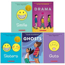 Raina Telgemeier Collection 5 Books Set - Smile Drama Sisters Ghosts Guts - books 4 people