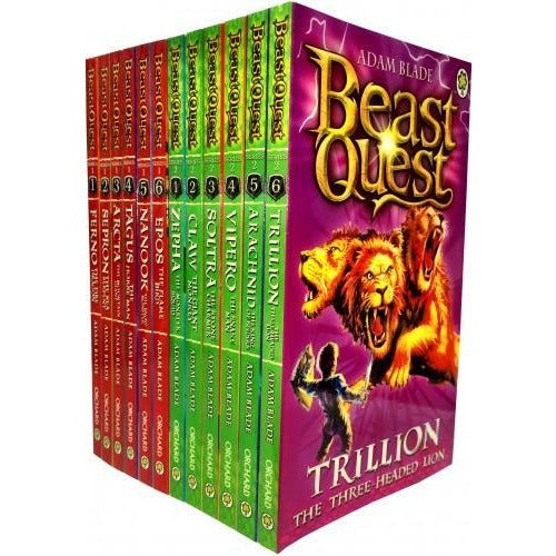 Beast Quest Series 1 And 2 Collection Adam Blade 12 Books Set Vol 1 To 12 New Pb - books 4 people