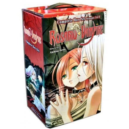 ["9781421583174", "akihisa ikeda", "anime box set", "children fiction books", "Comics and Graphic Novels", "comics books", "graphic novels", "manga box set", "rosario and vampire complete box set", "rosario vampire", "rosario vampire manga"]