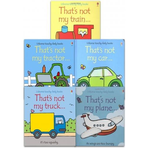 Thats Not My Transport Collection Usborne Touchy-feely 5 Books Set Thats Not My Car Train Tractor .. - books 4 people