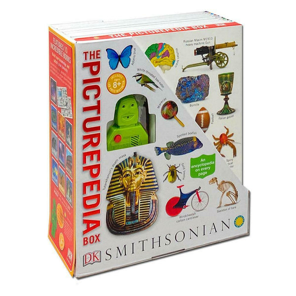 The Picturepedia Box 10 Books Collection Set by DK (Picturepedia Box, Science Protons to Planets, Science Technology to Trains, Nature Fossils To Flowers, Nature Fish to Birds and More)